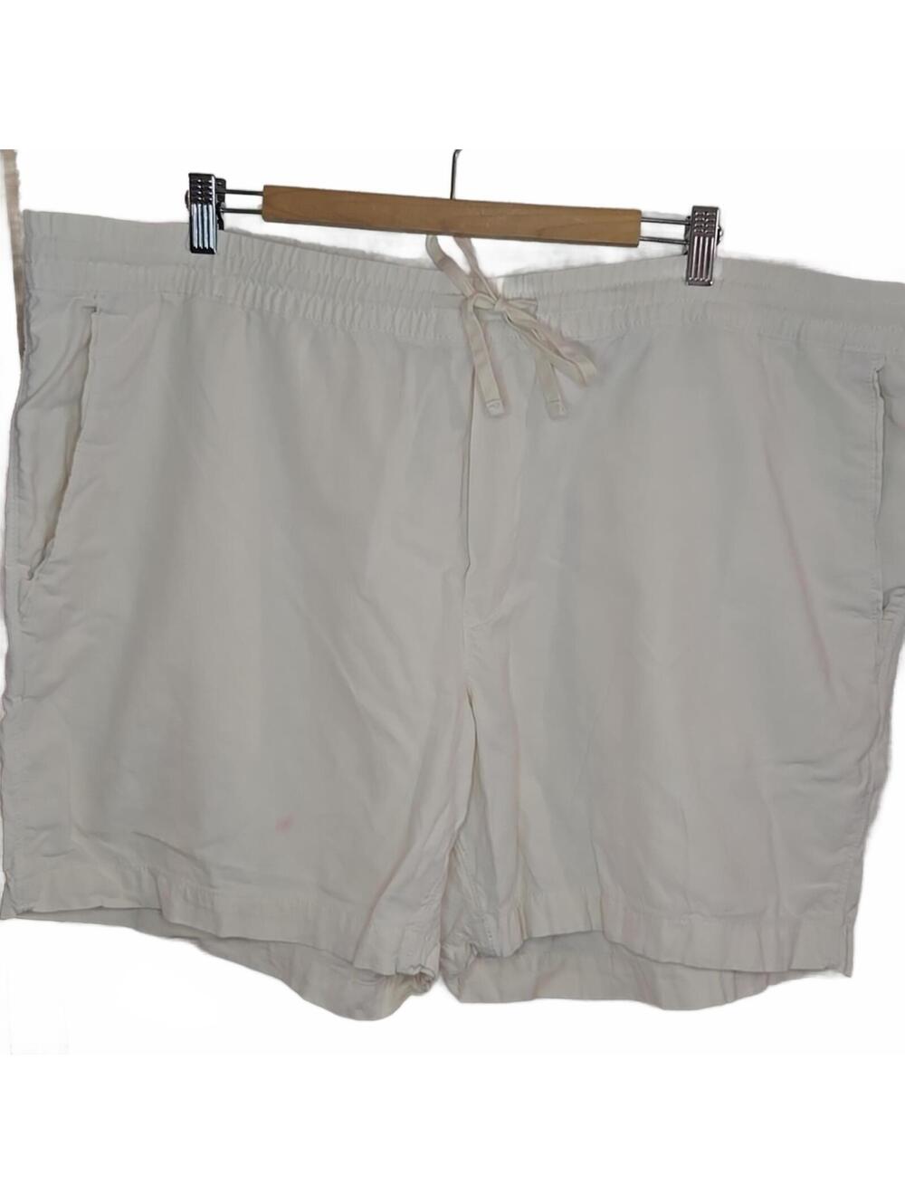 White Drawstring Casual Shorts with Pockets